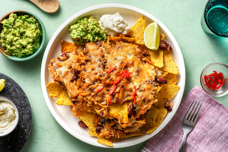 Nachos med kidneybönor