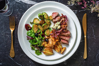 Filet mignon et gratin de courge au camembert