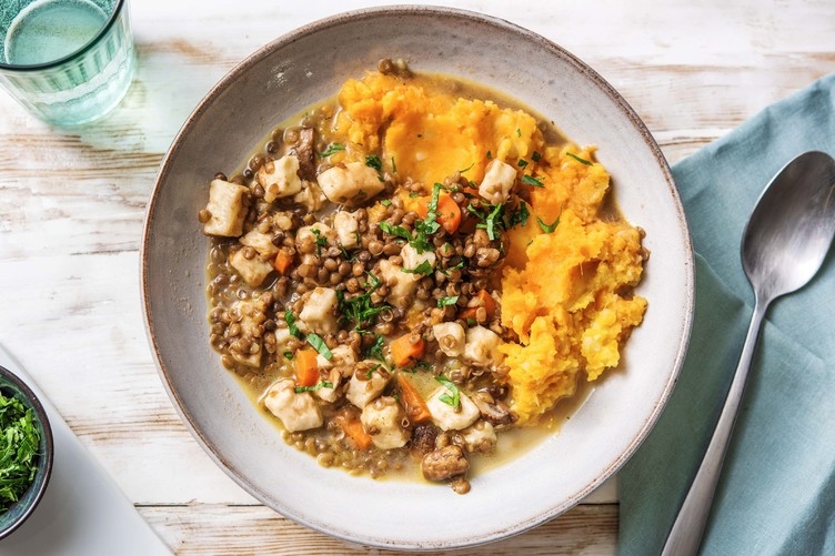 Halloumi- och linsgryta