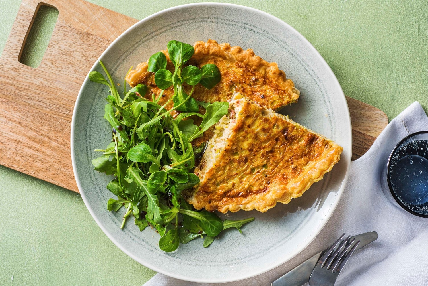 Quiche aux poireaux & lardons