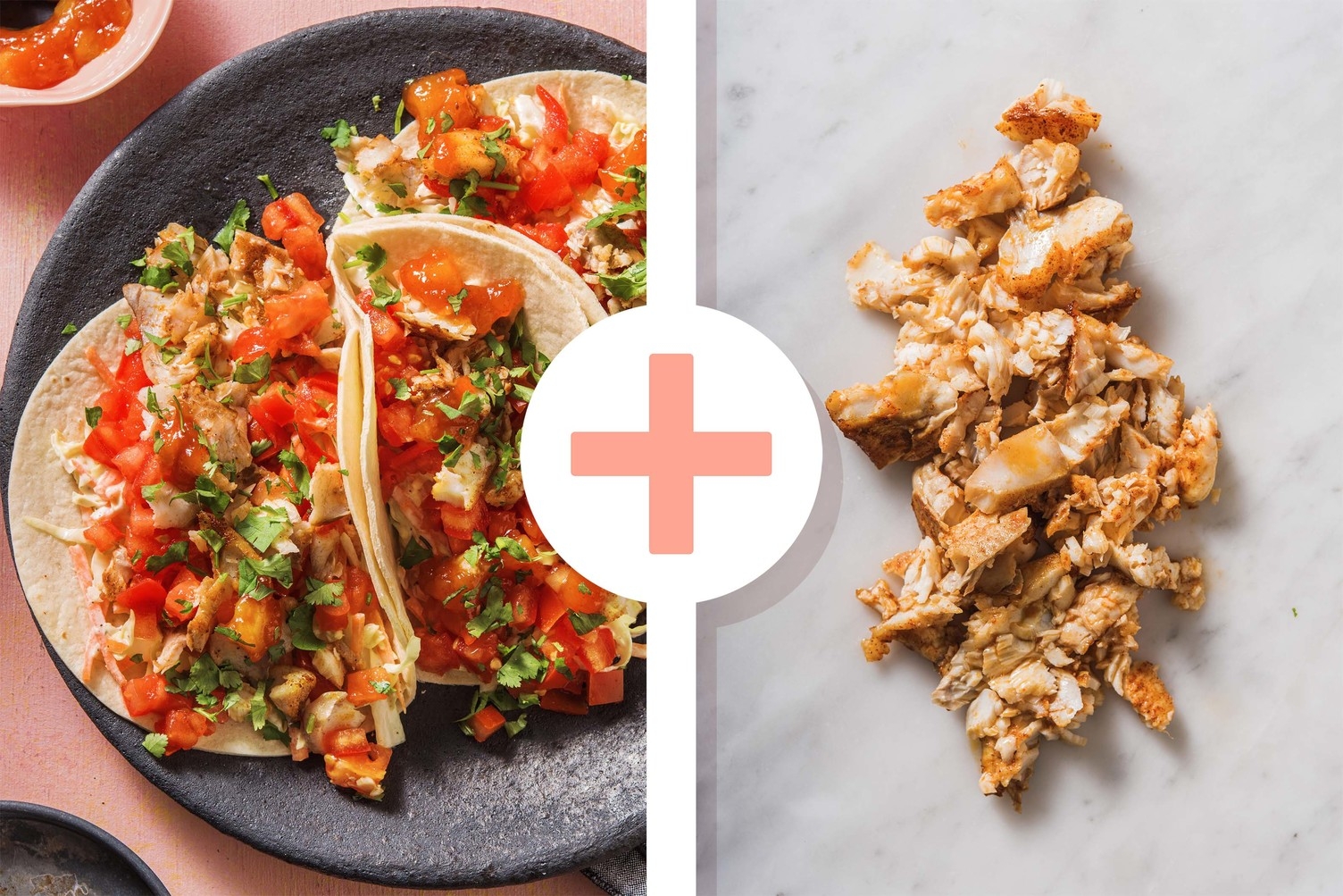 Double protein - Mexicaanse viswraps met kool-wortelsalade en mangochutney