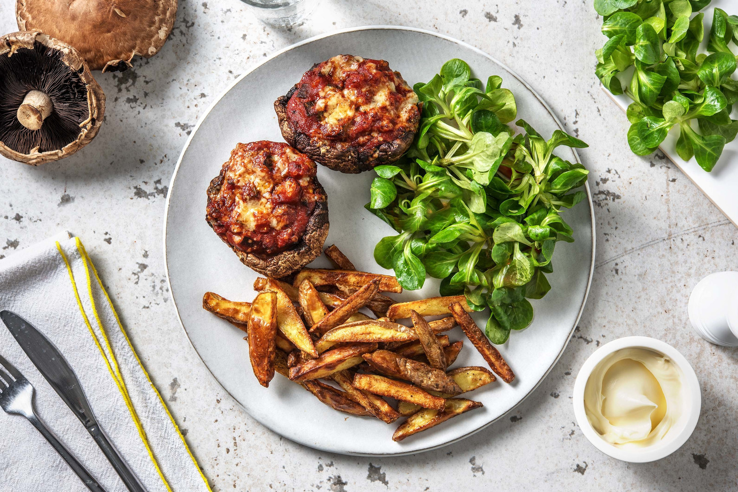 Portobellos farcis façon pizza