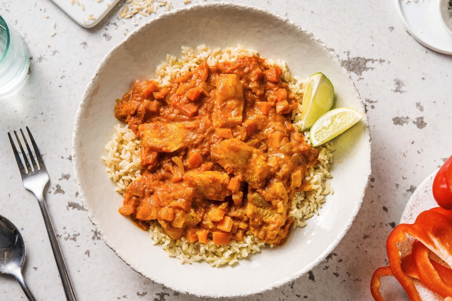Curry de lieu & lait de coco