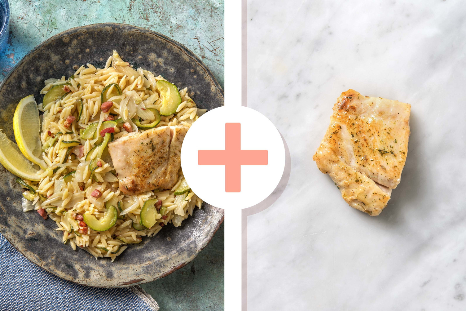 HelloExtra double protein - Risotto d’orzo et double portion de filet de perche du Nil