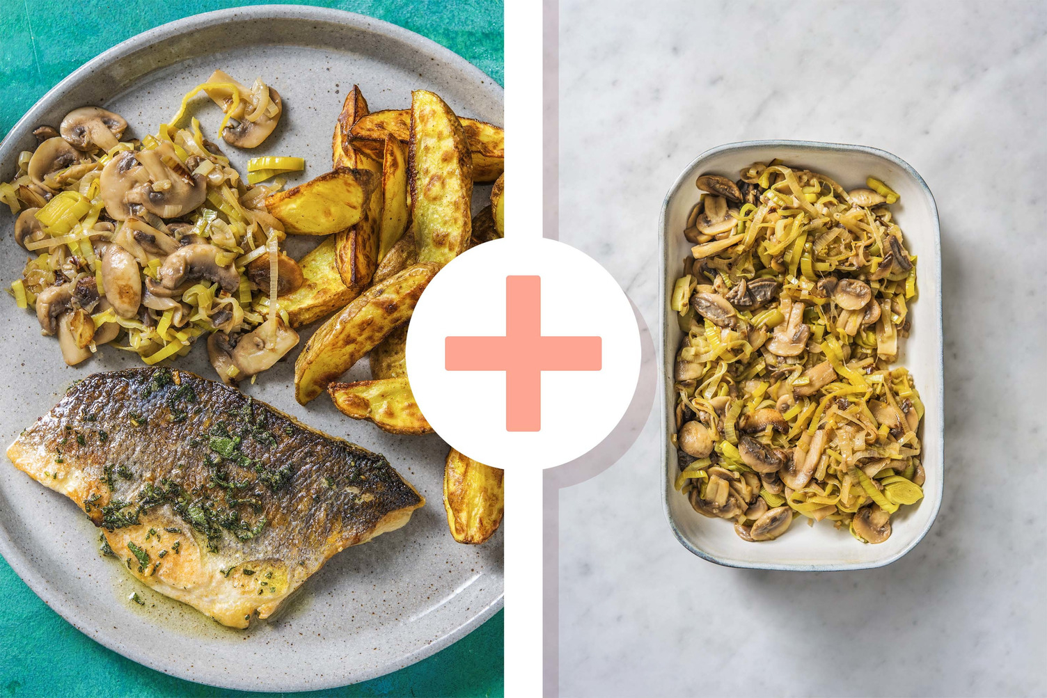 Double veggie - Gebakken zeebaars met salieboter en extra groente