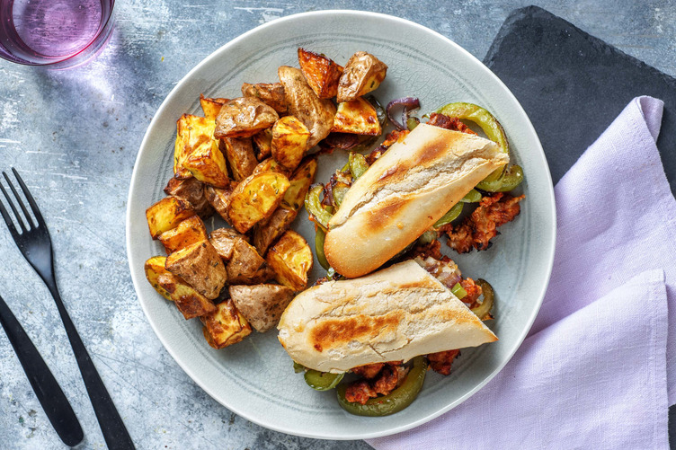 Sausage and Bell Pepper Sandiwch