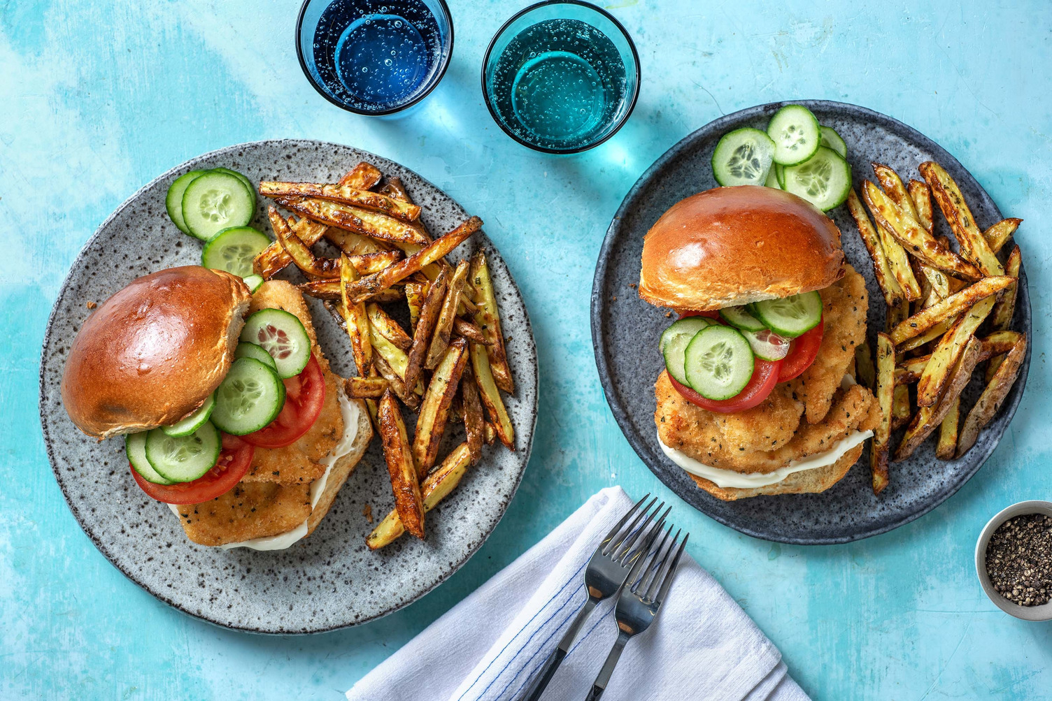 Krispig kycklingburgare