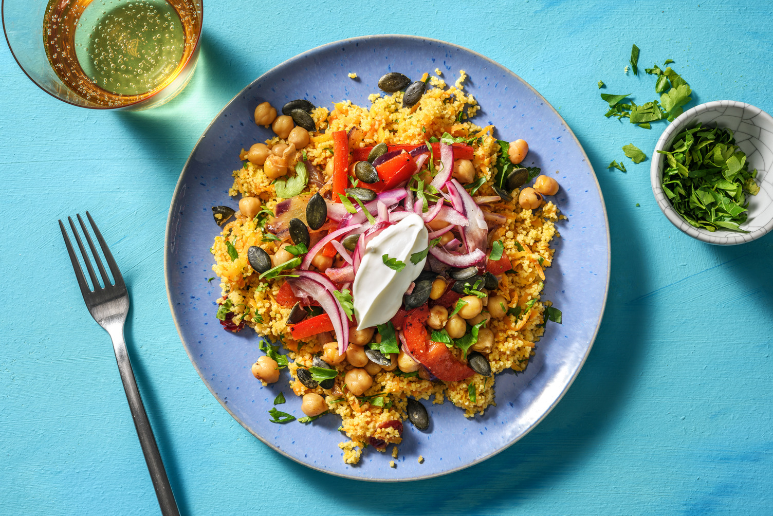 Paprika- och kikärtssallad