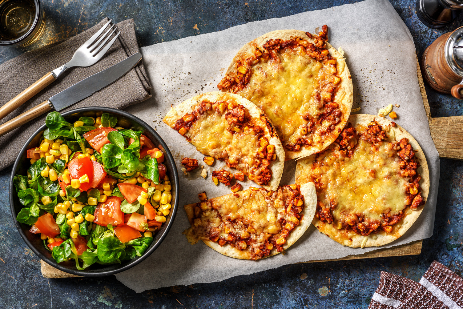 Taco de ternera estilo México con queso
