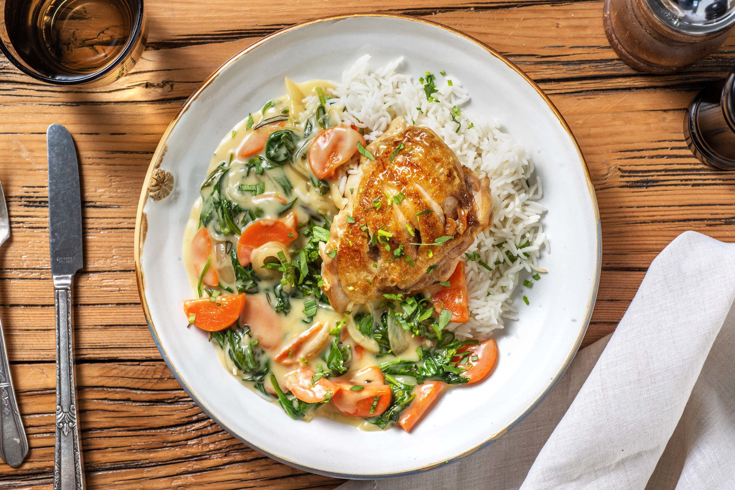 Fricassée de poulet à la crème