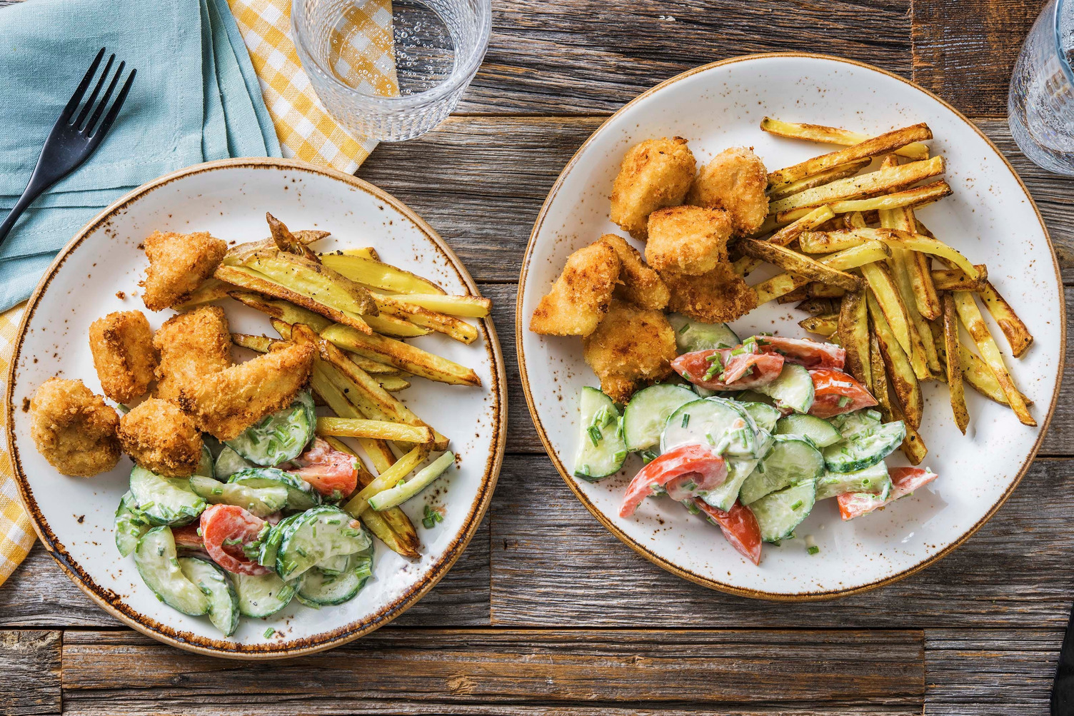 Nuggets de poulet & frites maison