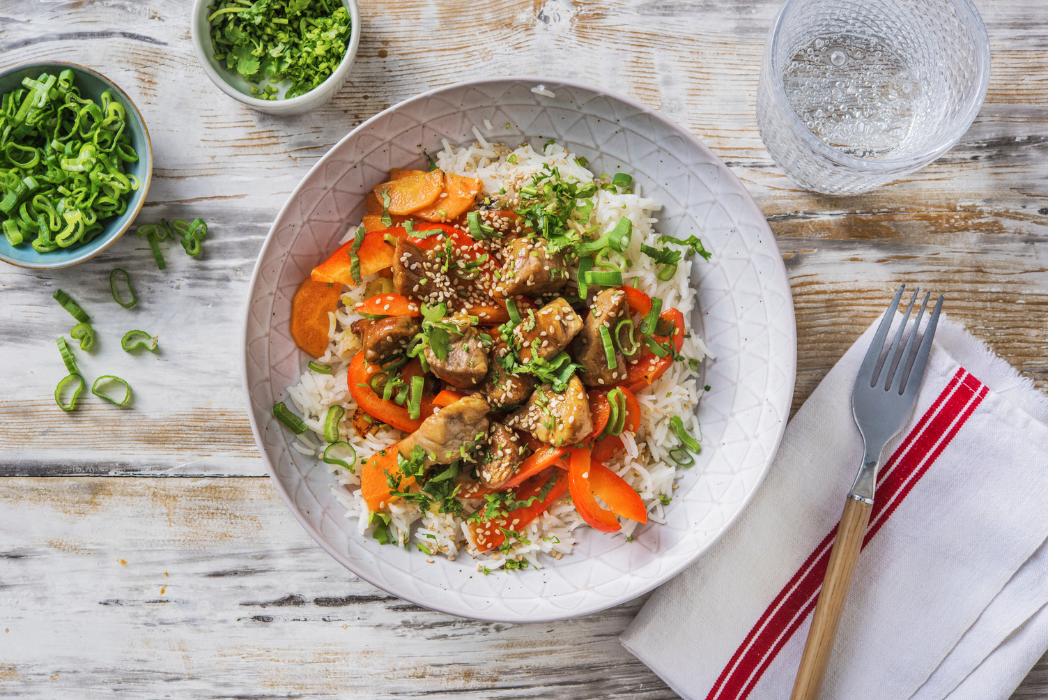 Cerdo asiático en salsa dulce