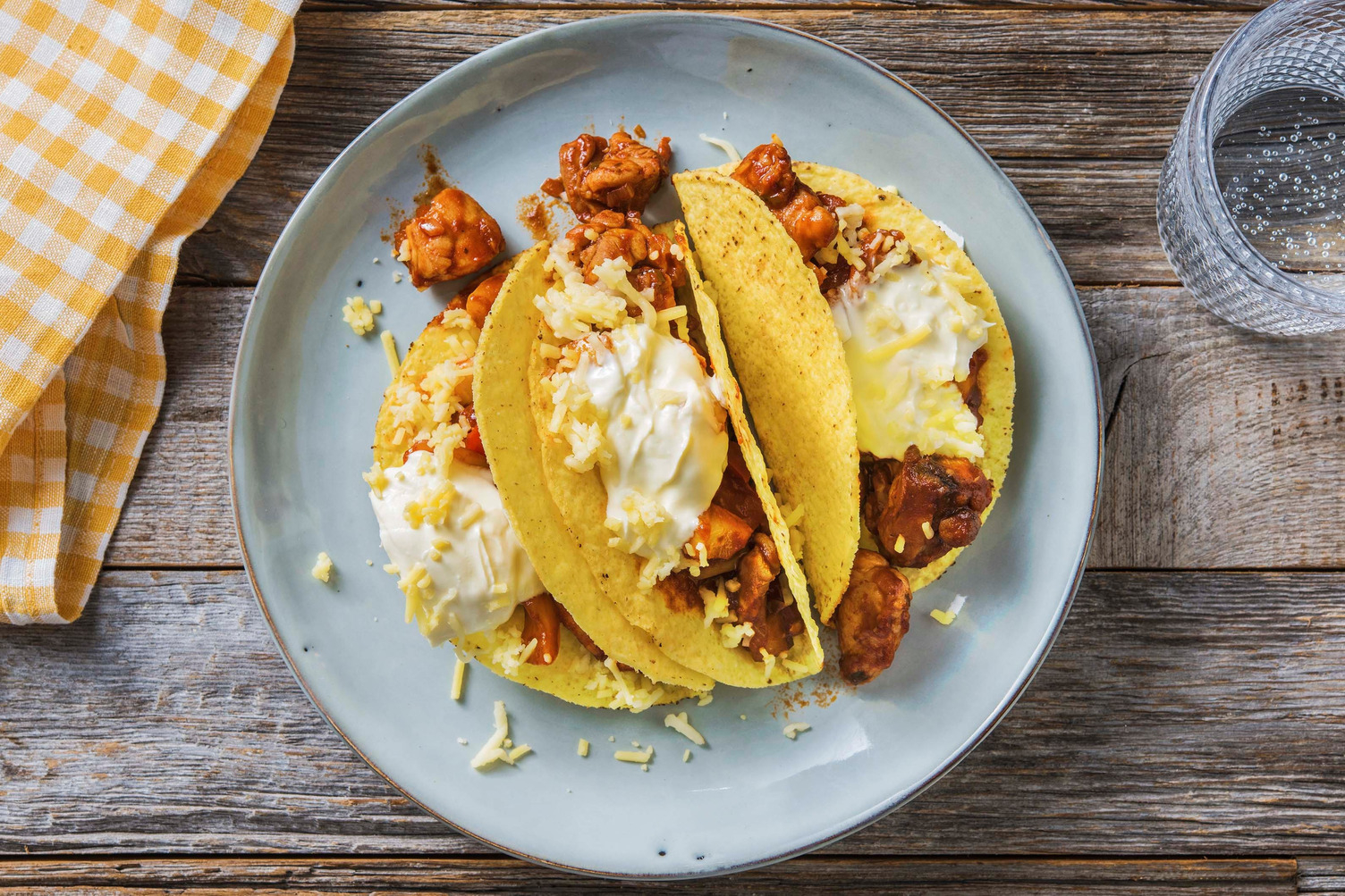 Fajitas mexicaines poulet, cheddar & avocat
