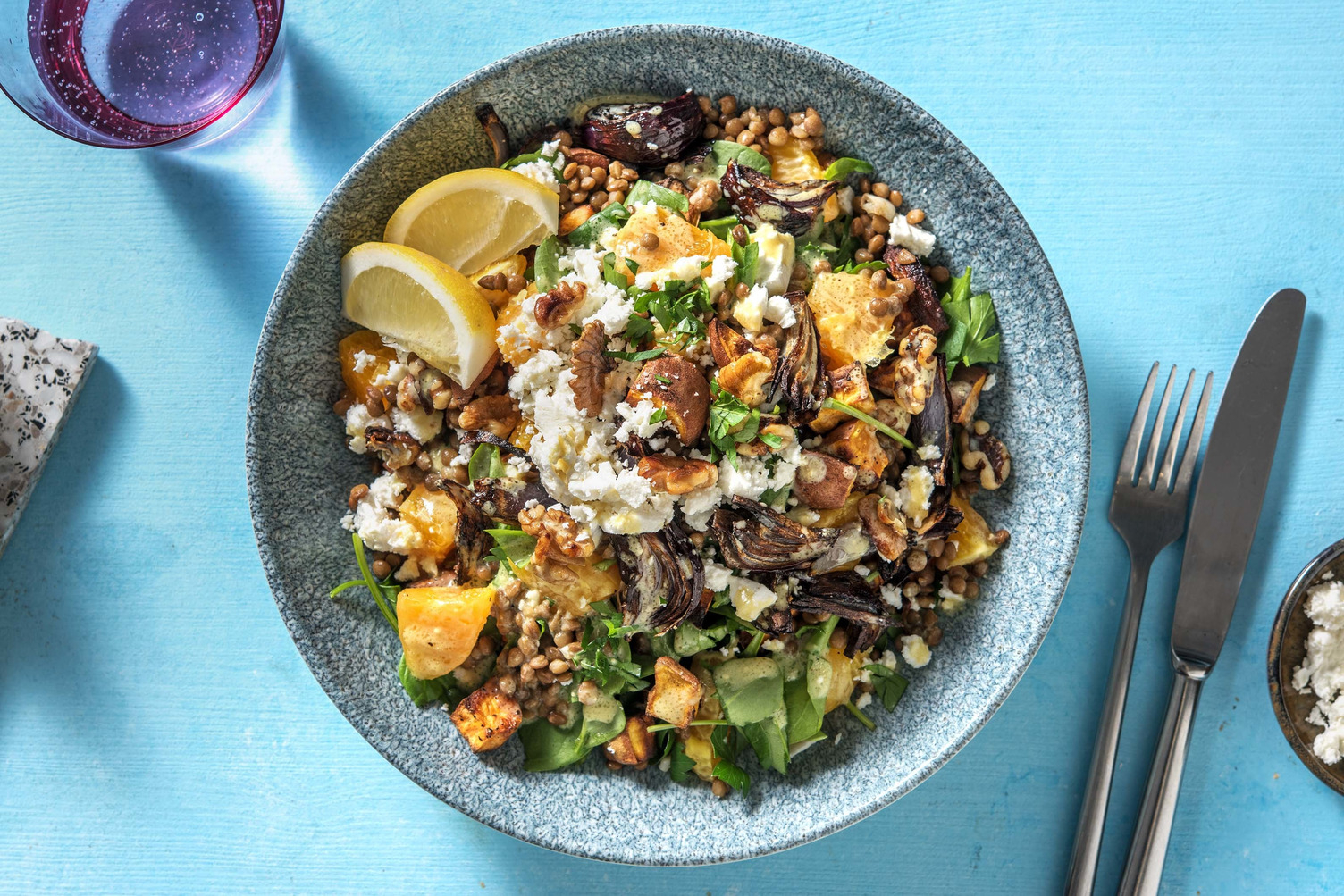 Valnød- & linsesalat