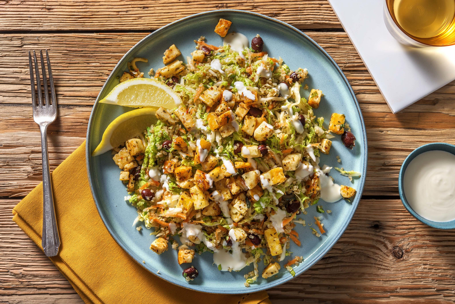 Oreganokrydret halloumi