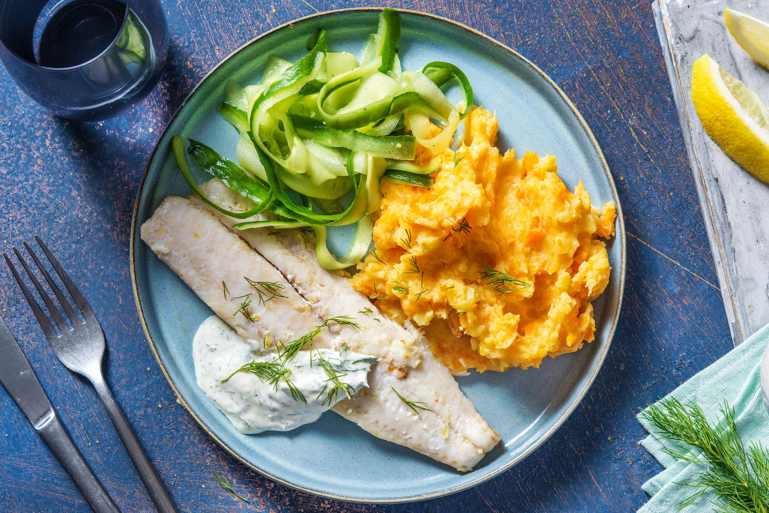 Ugnsbakad gråsej med citronmarinad