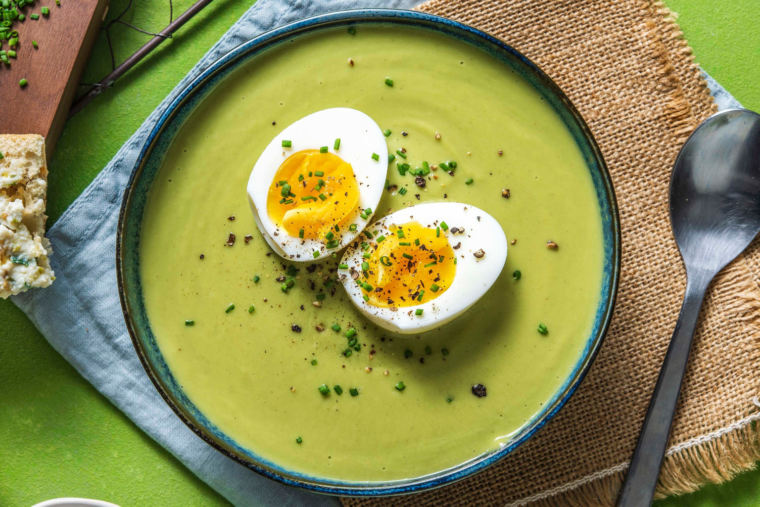 Soupe de brocoli & tartines ricotta-miel