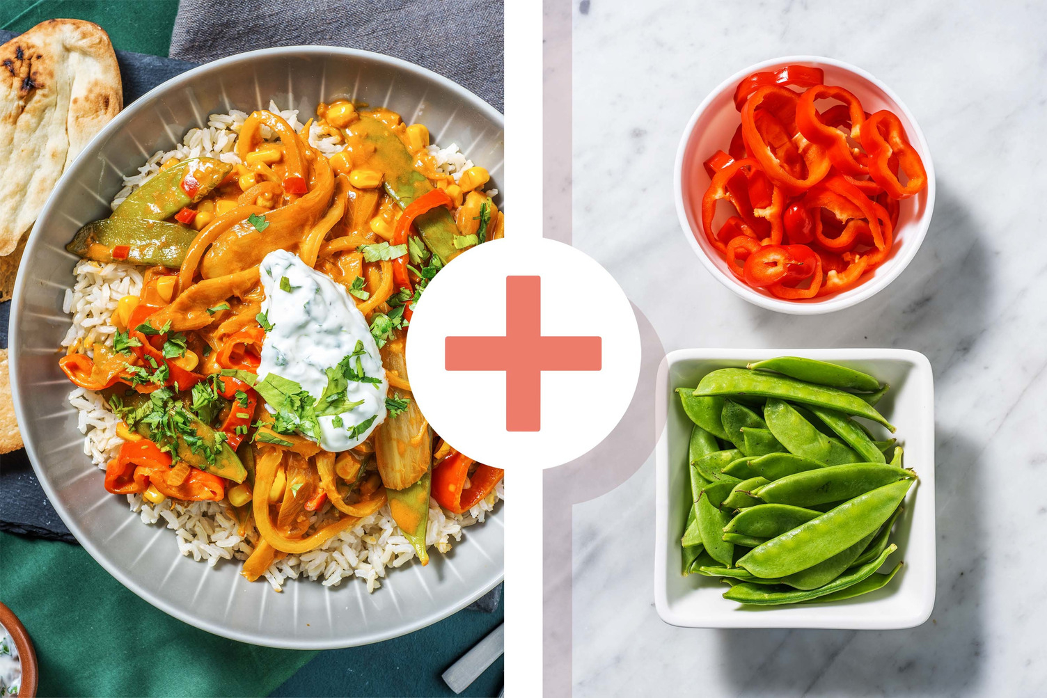 Double veggie - Curry à l'indienne au fenouil et au maïs