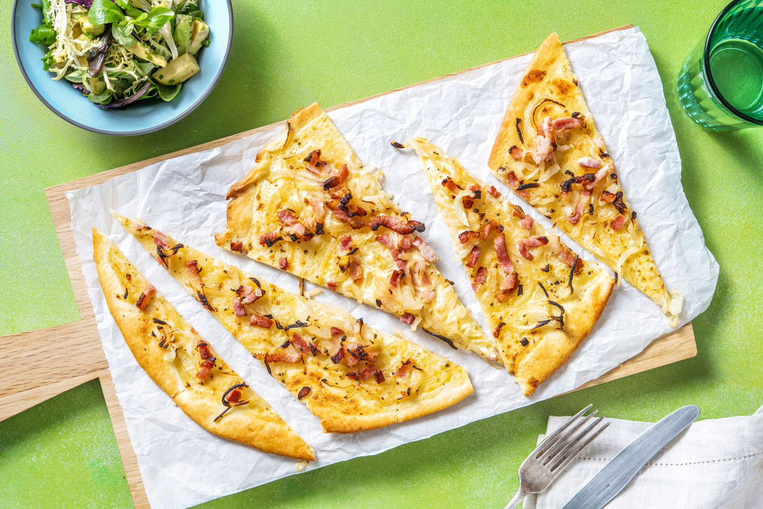 Flammekueche traditionnelle aux lardons