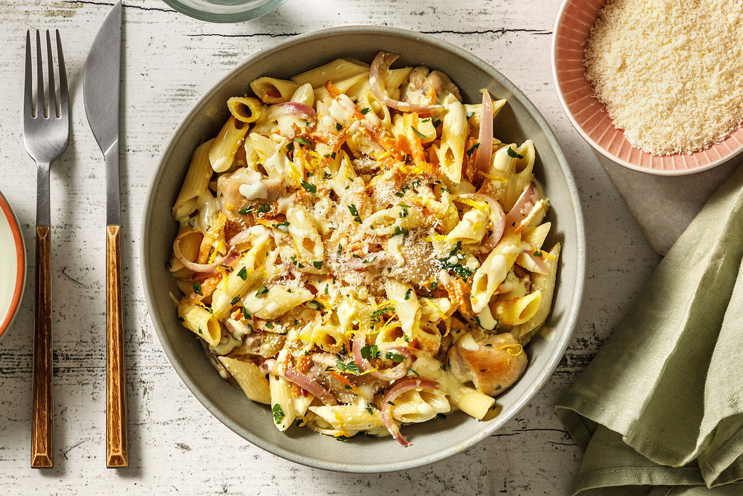 Krämig senaps- och kycklingpasta