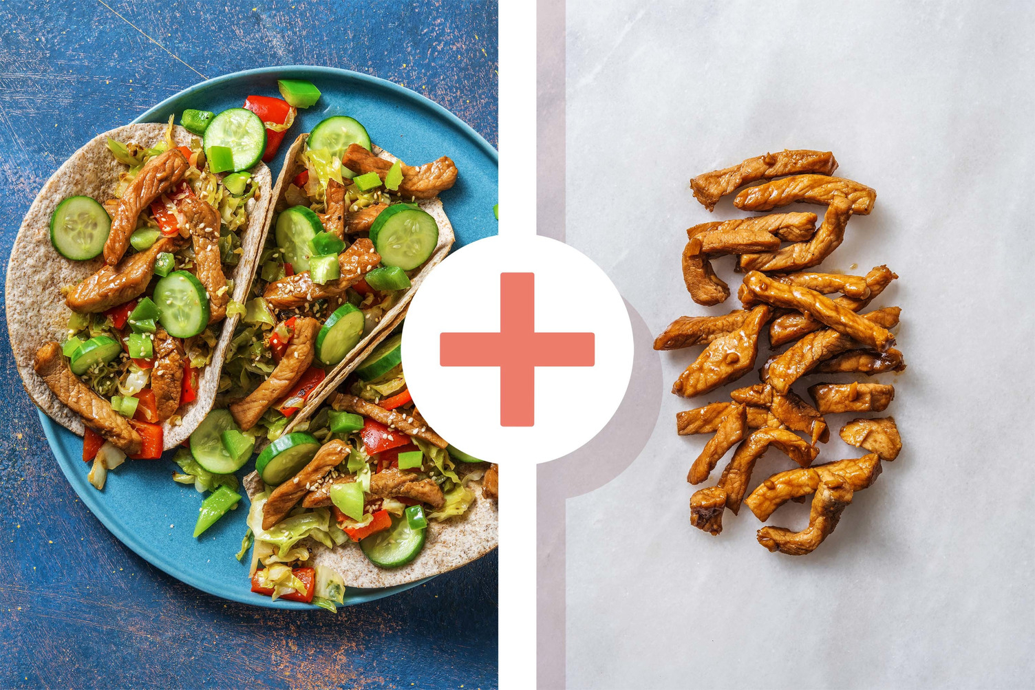 Double protein - Mini-tortillas aux dés de filet de porc