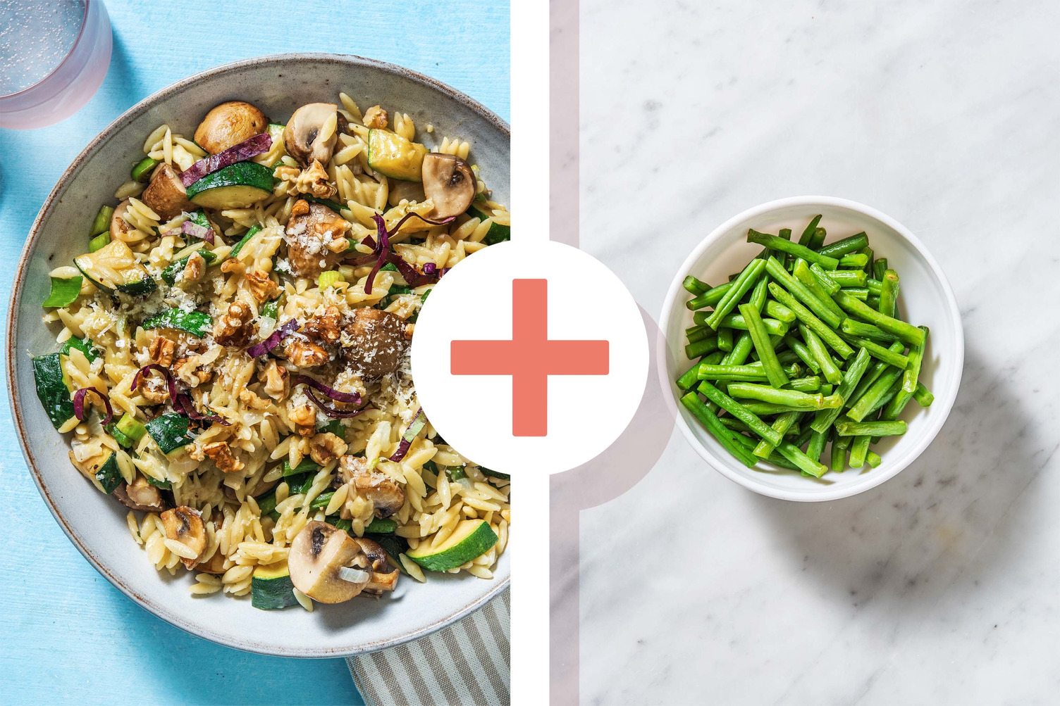 Double veggie - Champignonrisotto van orzo