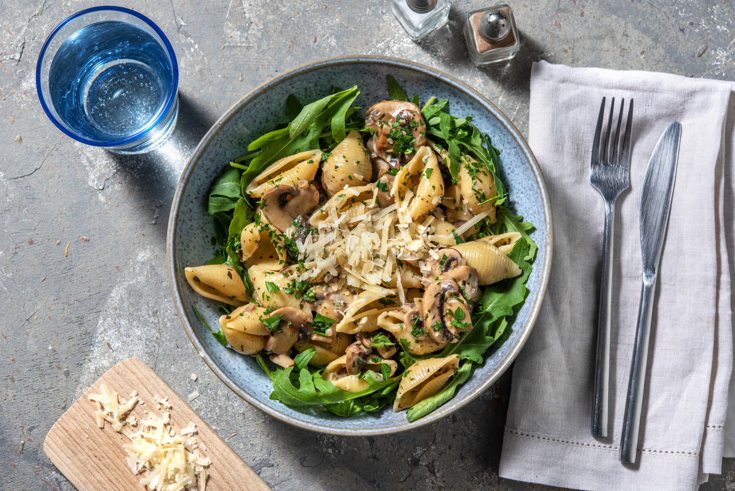 Conchiglie à la forestière & fromage