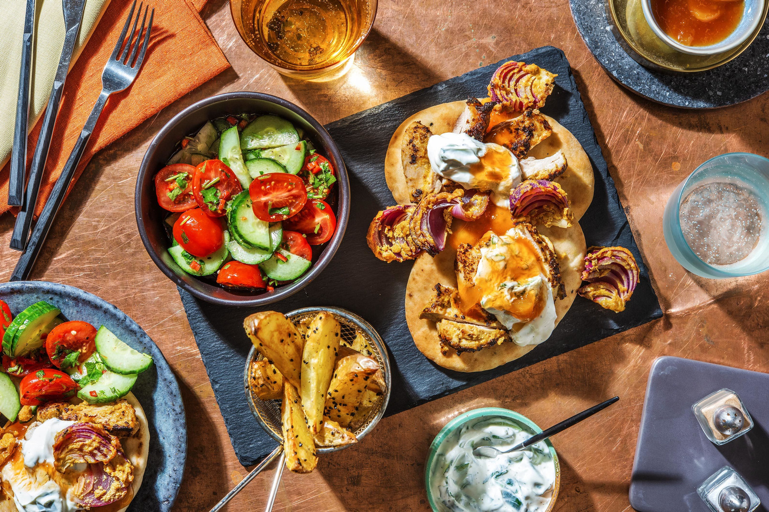 Tandoori Style Chicken on Naans