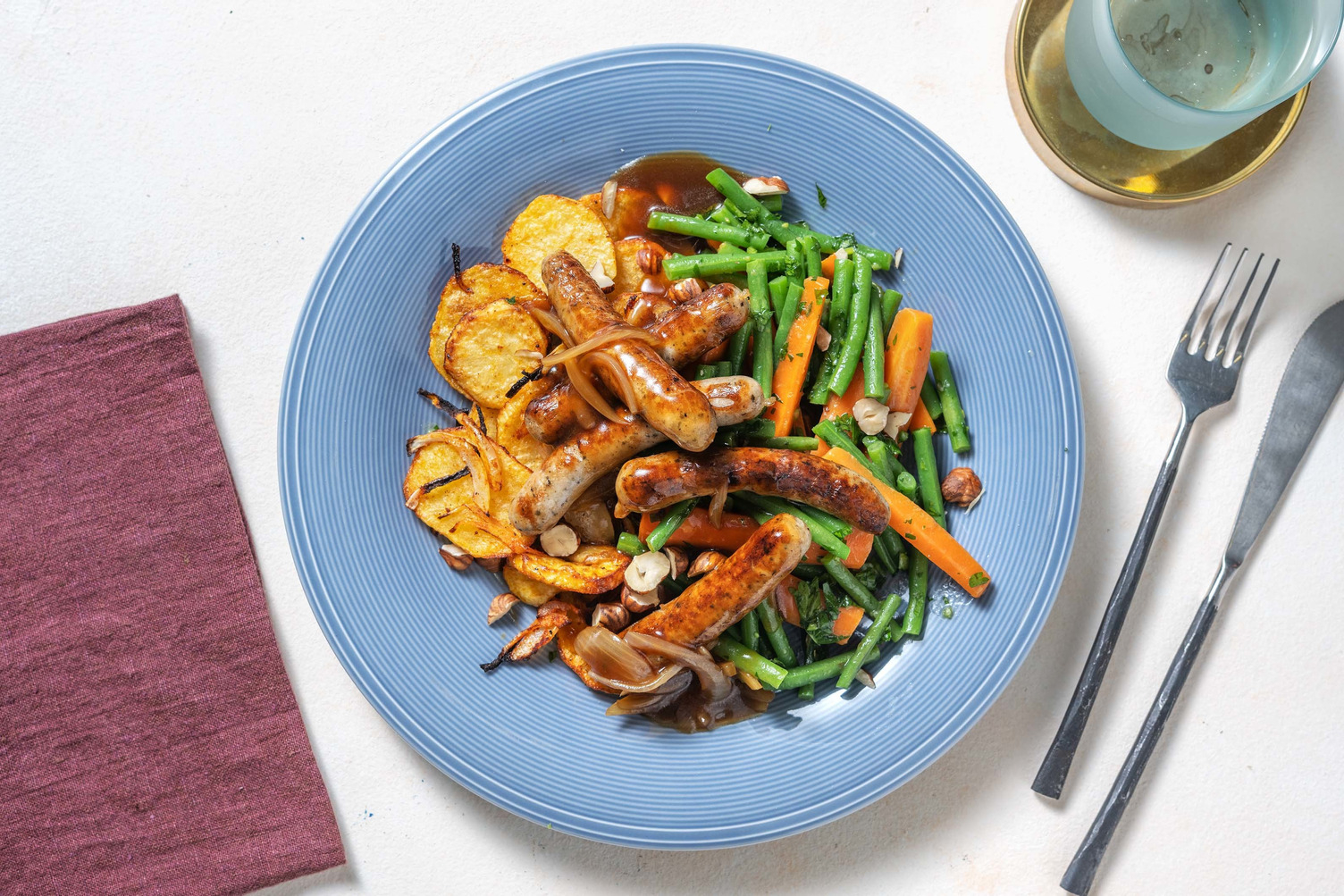 Cipollata Würstli in brauner Zwiebelsauce