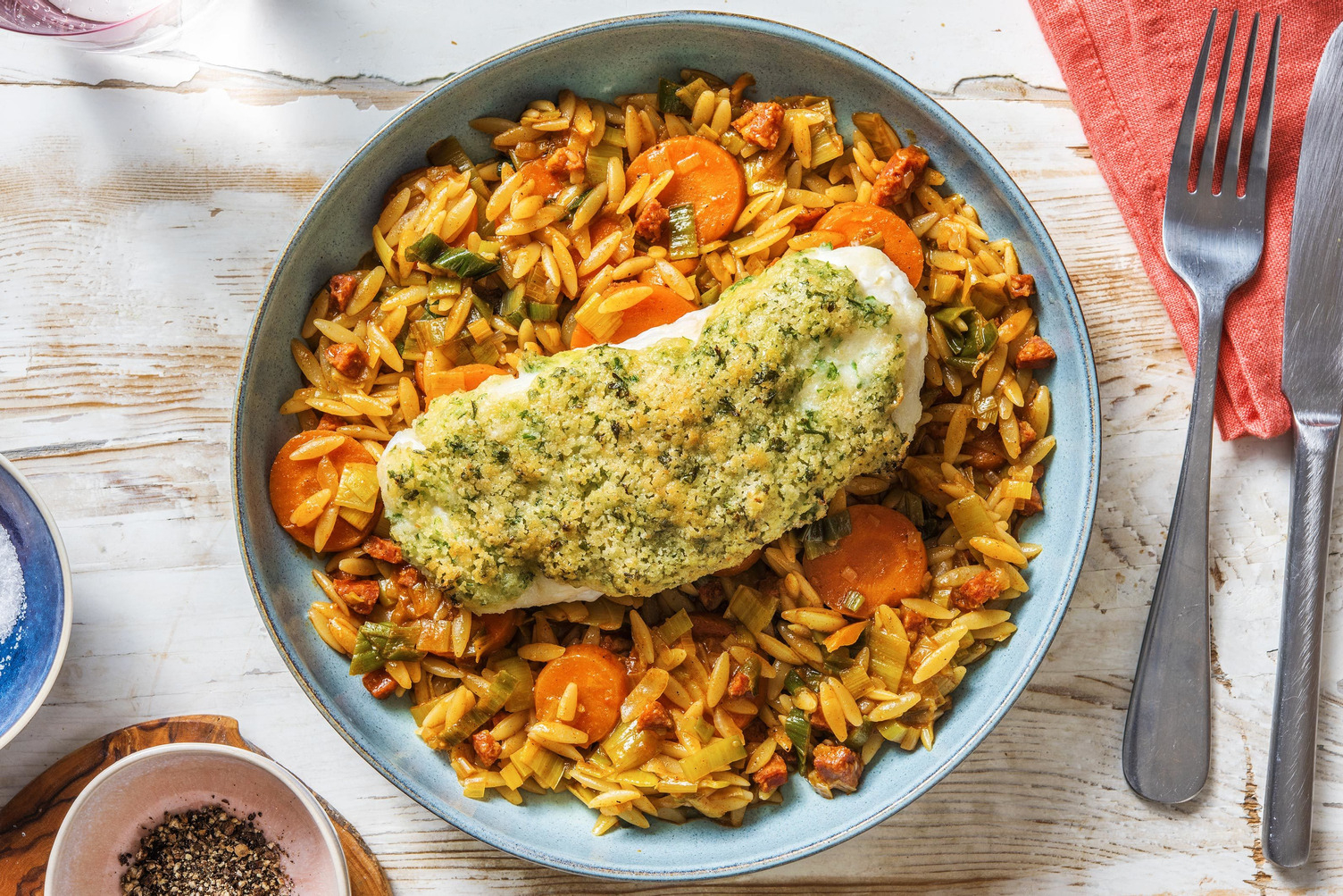 Filet de lieu noir en croûte persillée