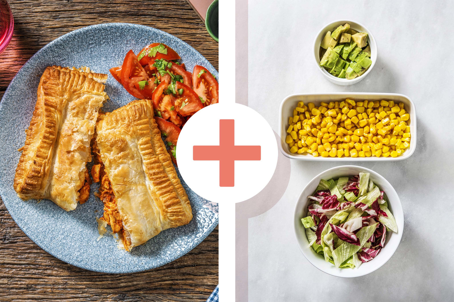 Kip-empanada met cheddar 