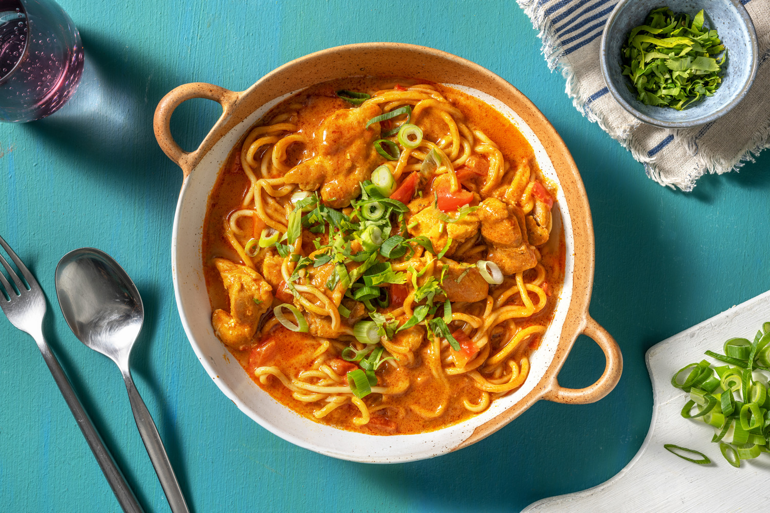 Fragrant Chicken Laksa//Fragrant Chicken and Prawn Laksa