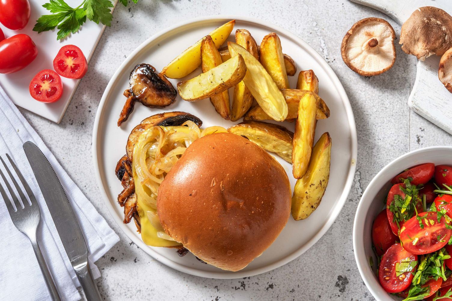 BBQ Mushrooms in a Bun