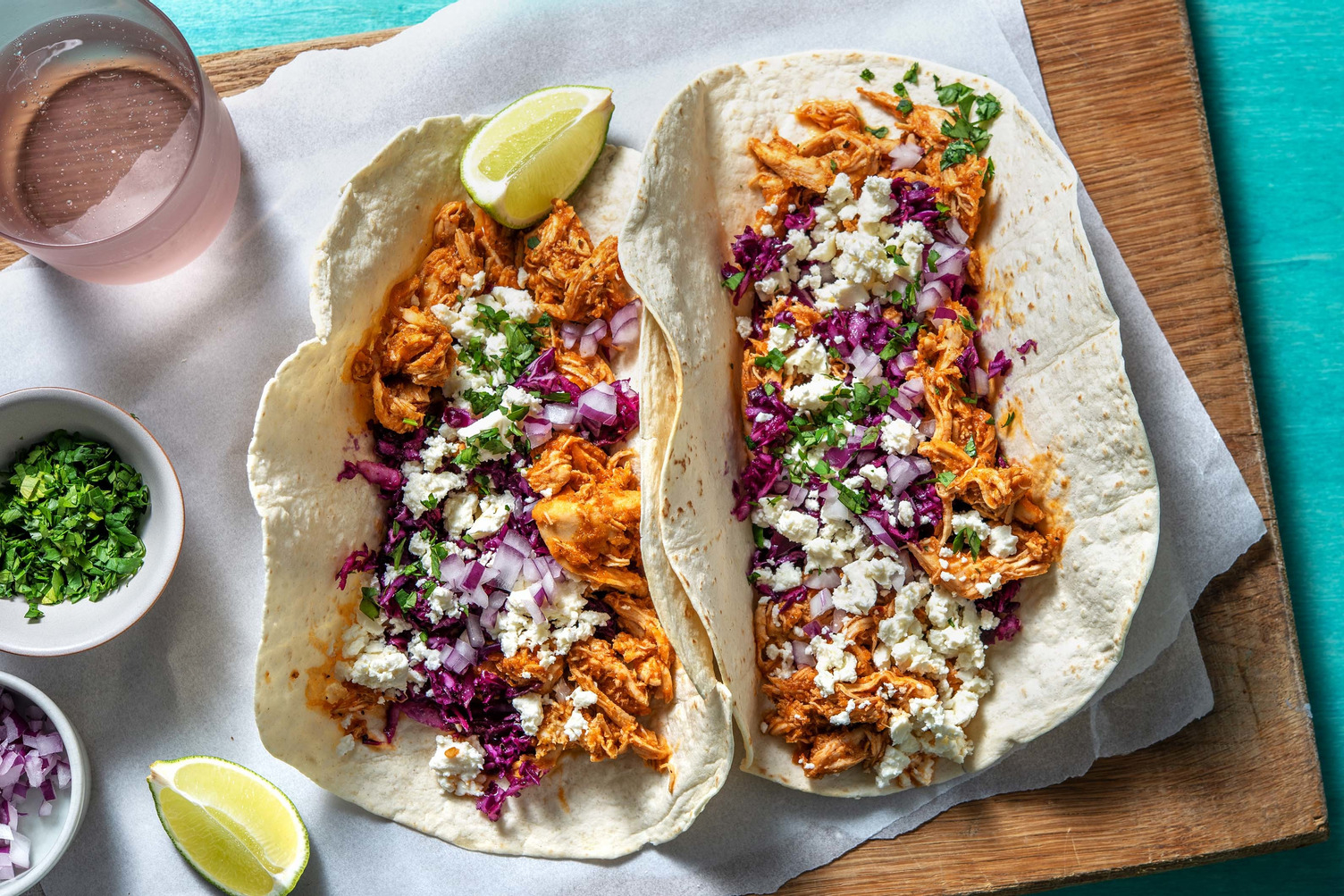 Fajitas au poulet tinga