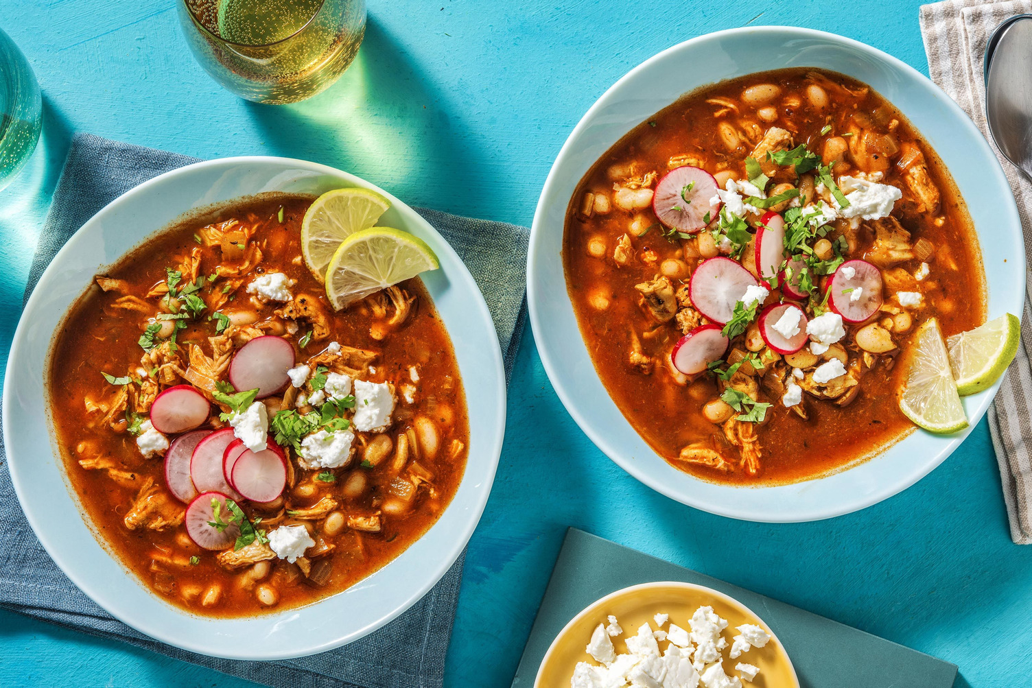 Mijoté de poulet & haricots façon Pozole