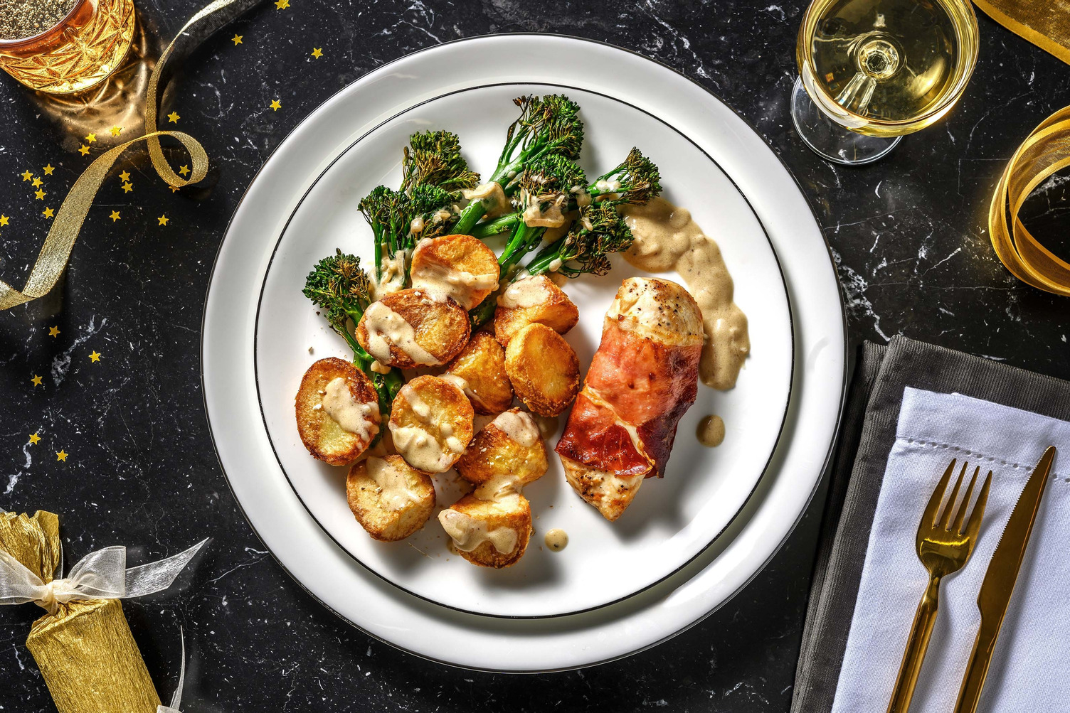 Serrano Ham Wrapped Chicken Breast