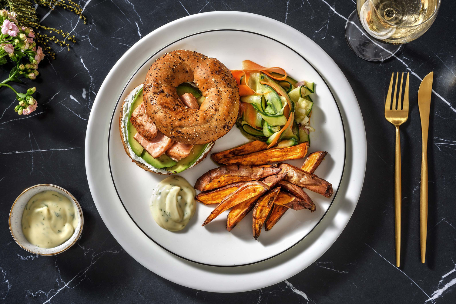 Bagel au saumon & fromage frais à l'aneth