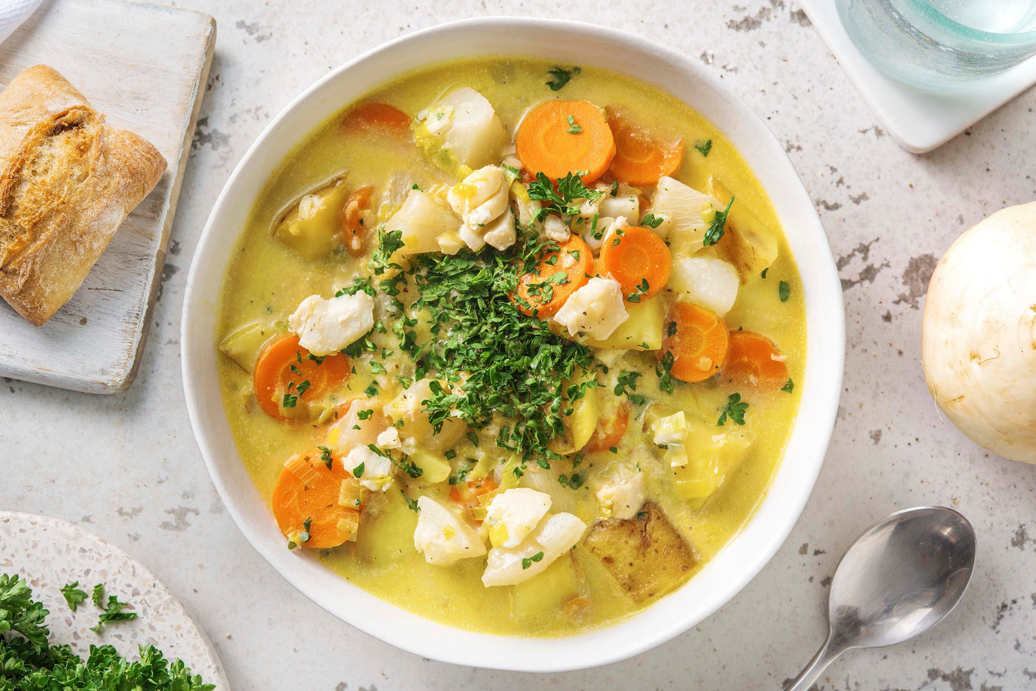 Waterzooï de lieu noir au persil