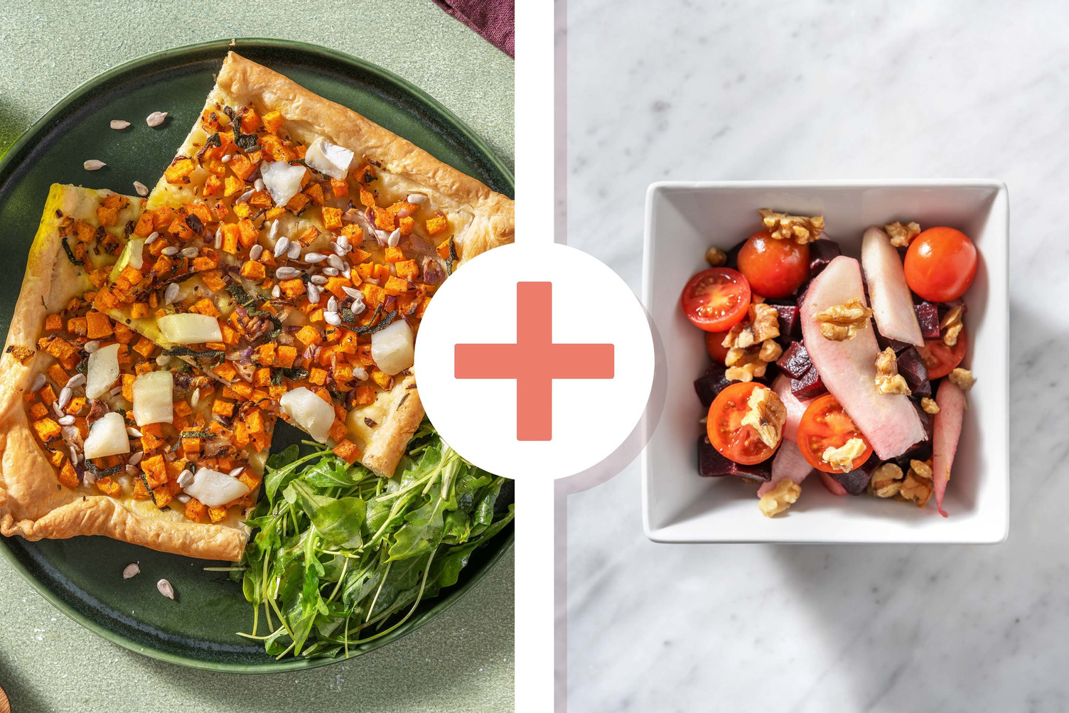 Double Veggie - Plaattaart met pompoen en geitenkaas