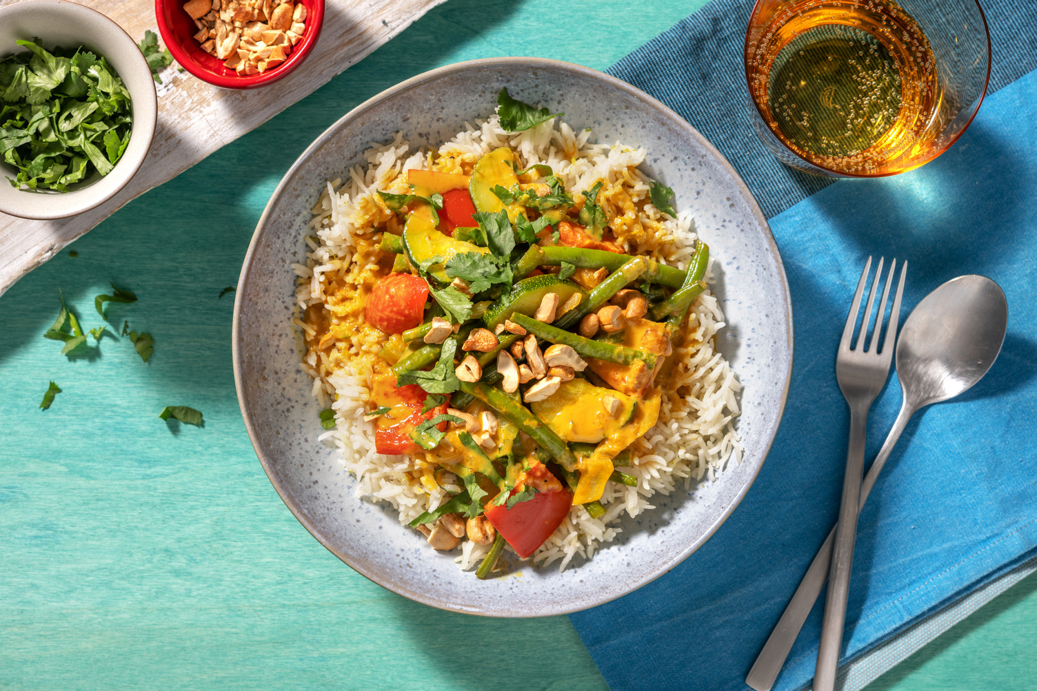 Thai-Style Veggie Yellow Curry // Thai-Style Veggie Yellow Curry with King Prawns