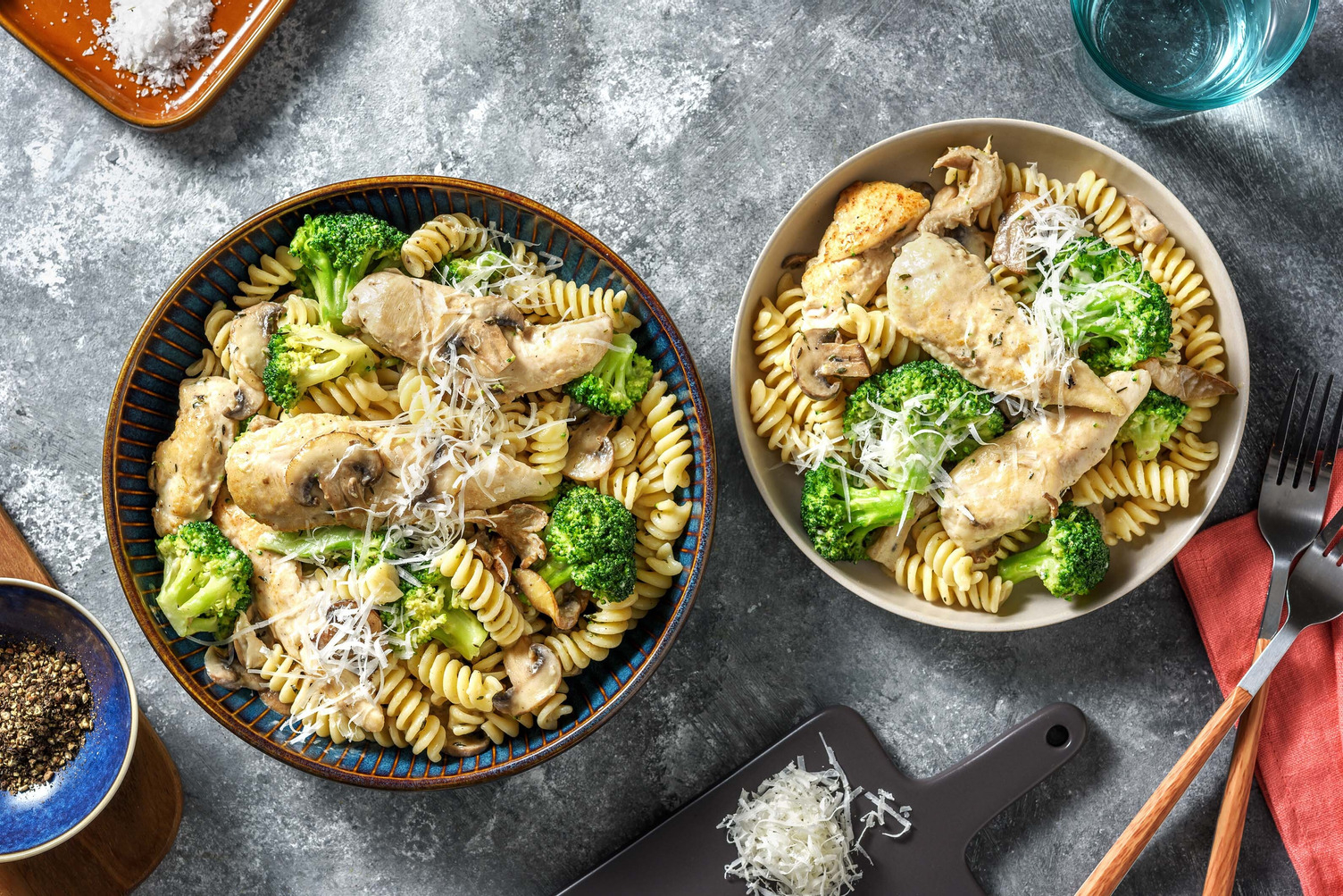 Poulet & pesto aux champignons des bois