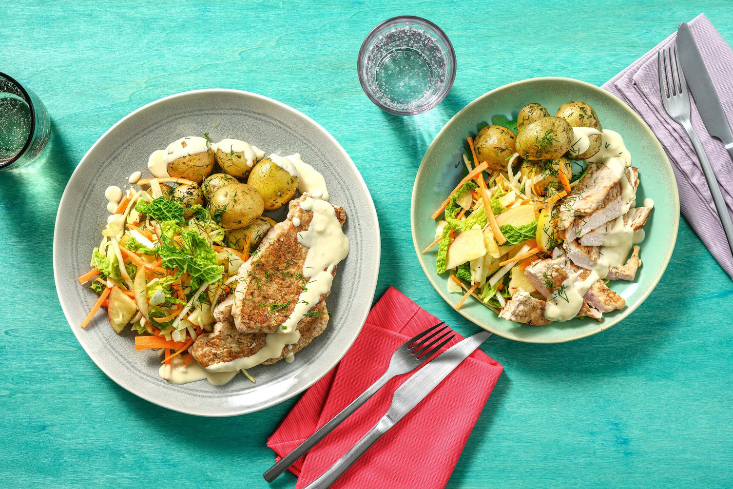 Pork tenderloin in creamy honey-mustard sauce