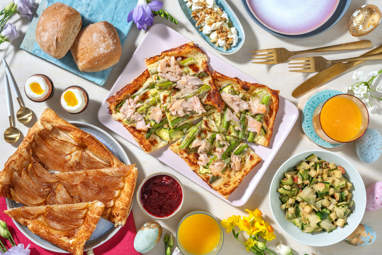 Brunch : tarte fine saumon & asperges