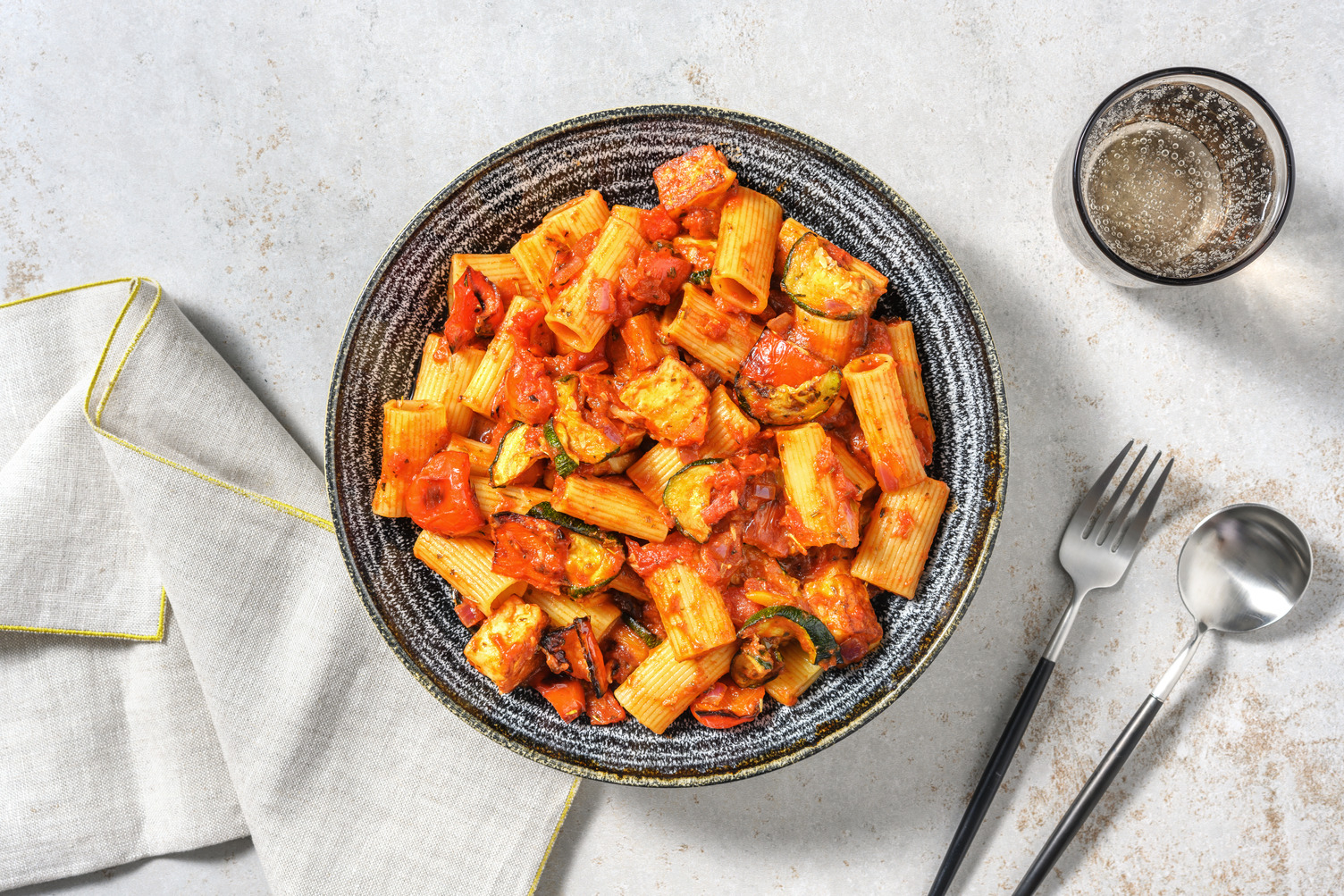 Halloumi and Roasted Vegetable Rigatoni