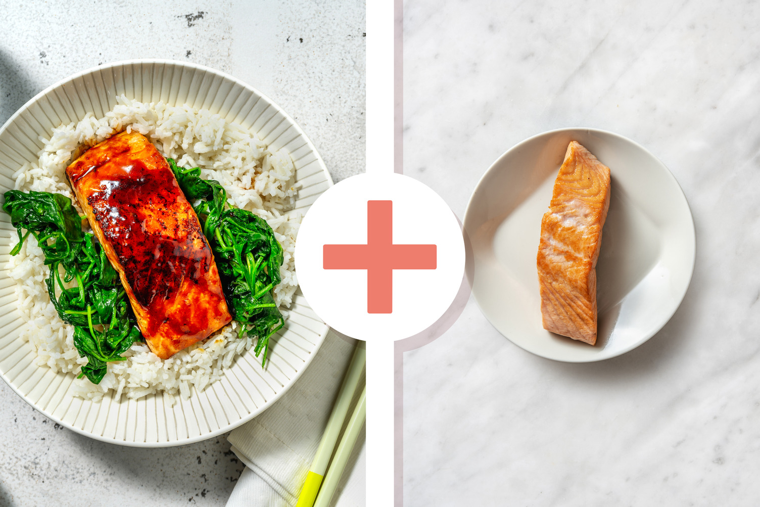 Salmone teriyaki e riso Jasmine