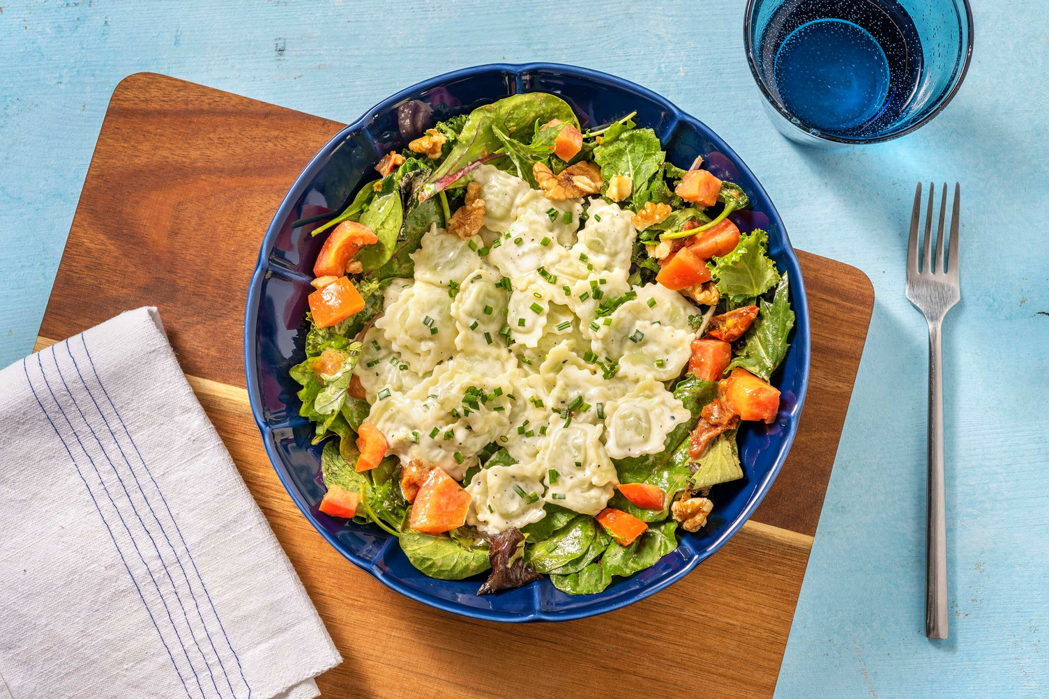 Ravioles du Dauphiné, crème ciboulette