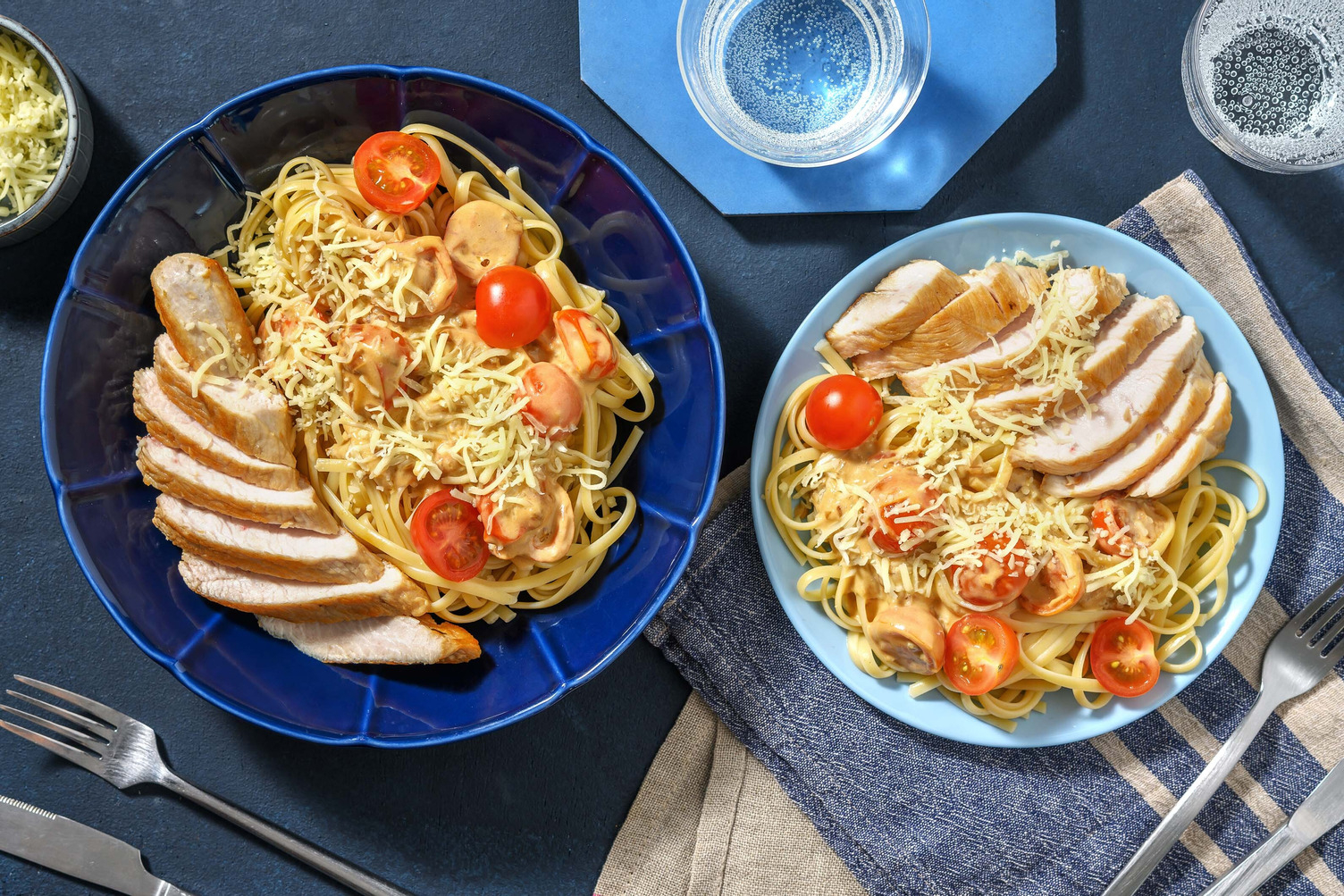 Escalope de dinde & crème de tomates