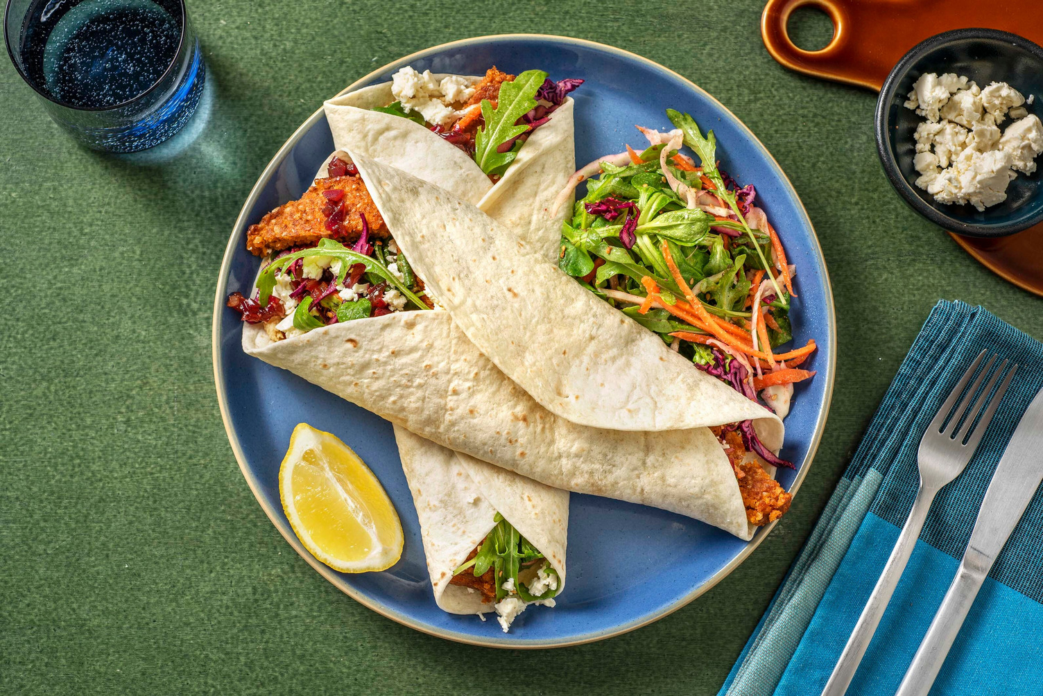 Wraps aux galettes quinoa-tomates