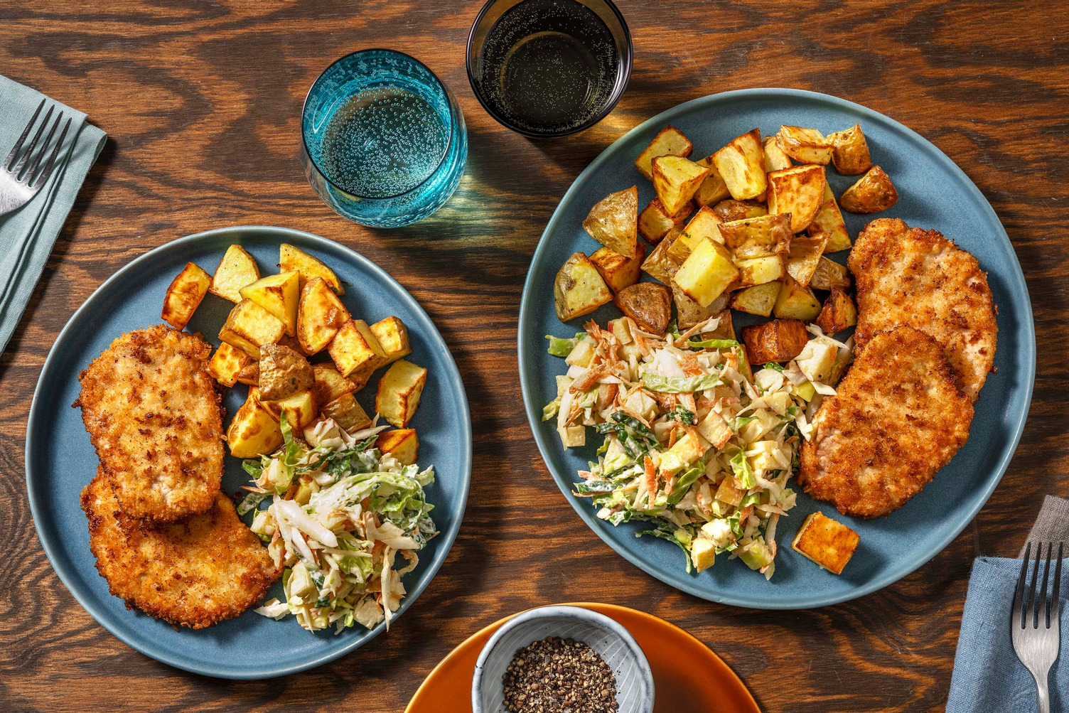Gyllene fläskschnitzel