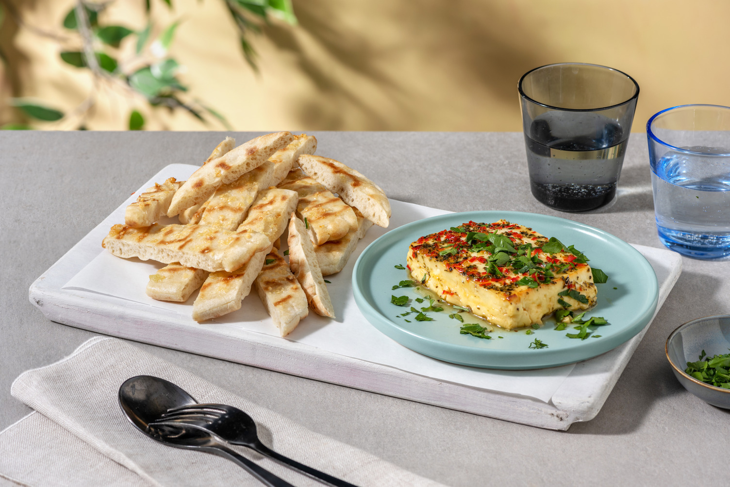 Honey, Chilli and Parsley Baked Feta